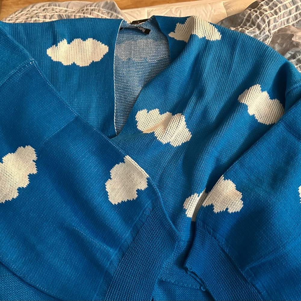 Dressed in Lala Good Energy Cropped Cardigan in Cloud